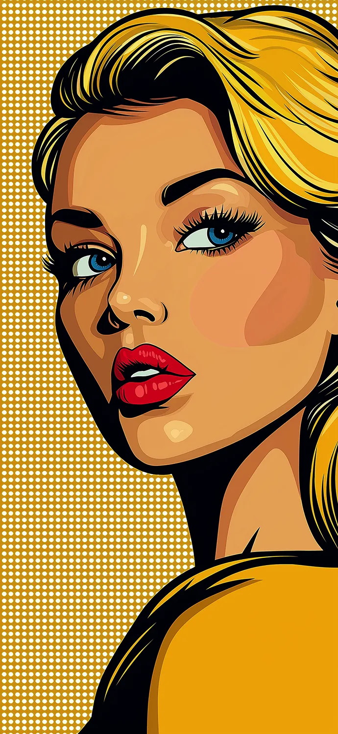 phone wallpaper Vintage blonde girl